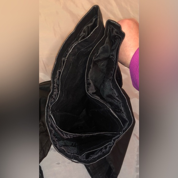 Women's Black Leather Jacket 2XL - Picture 16 of 16